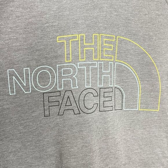 The North Face Gray Lined Spellout Pullover Hoodie Sweatshirt Women’s Small - Picture 8 of 11
